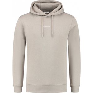 Purewhite - Heren Slim fit Sweaters Hoodie LS - Taupe - Maat L