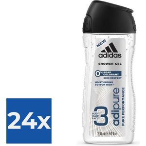Adidas Man Adipure - SG - 250 ml - Voordeelverpakking 24 stuks