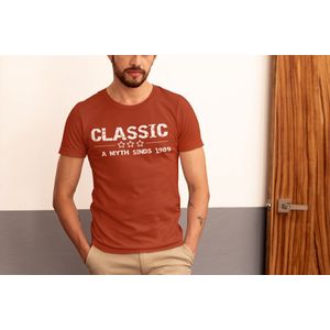 1989 Jaar Rood T-shirt Heren - Maat XXL - Classic - Verjaardag Cadeau Mannen - Limited Edition