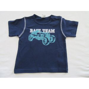dirkje , jongens, t-shirt korte mouw , marine, race team , 80 - 12 maand