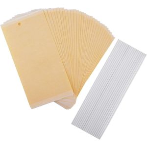30-Pack Dubbelzijdige Gele Kleverige Vallen Voor Planteninsecten - Vangt Schimmelmuggen, Bladluizen en Meer - Inclusief 30 Twist-Ties .