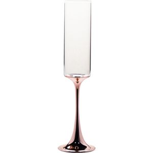 Vikko Décor Harp Collectie - Champagne Glazen - Set van 6 Champagne Coupe - Flutes - Rosé Goud