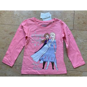 Disney Frozen Shirt - Lange Mouw - Roze - Maat 92