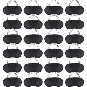 Ultrazacht Nachtmasker - Ademend en Verstelbaar - 24 Stuks - Zwart