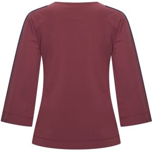 Travel Top V-hals Tape 2666 Burgundy
