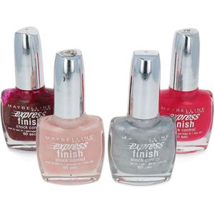 Maybelline Express Finish Shock Control Set B1 Nagellak - 4 x 10 ml