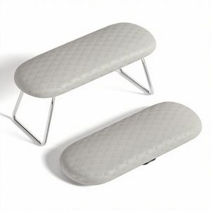 BOTC Nail Armsteun - Manicure Nagelstyliste - PU Leer - Nagelkussen - Manicure Handkussen - Grijs