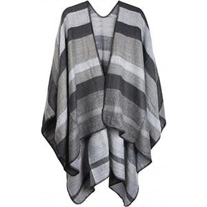 Dames Poncho met Streeppatroon - Omkeerbare Cape voor Volwassenen