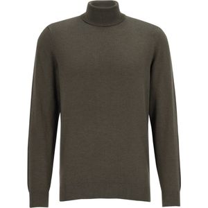 Michaelis - Slim Fit Coltrui - Olijfgroen - Katoenmengsel