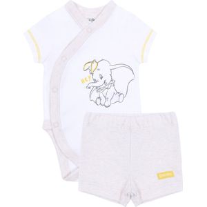 Dombo DISNEY - Witte en beige bodysuit+short / 86