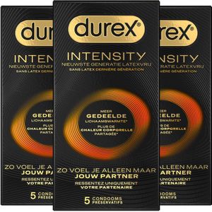 Durex Condooms Intensity 5st - 3 Stuks - Voordeelverpakking