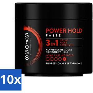 10 x SYOSS - Power hold 150 ml - Haarpaste - Sterke Fixatie - 150ml - Haarpaste - Haartypen - Haartypen Styling - Haartypen Fixatie - Haartypen Verzorging