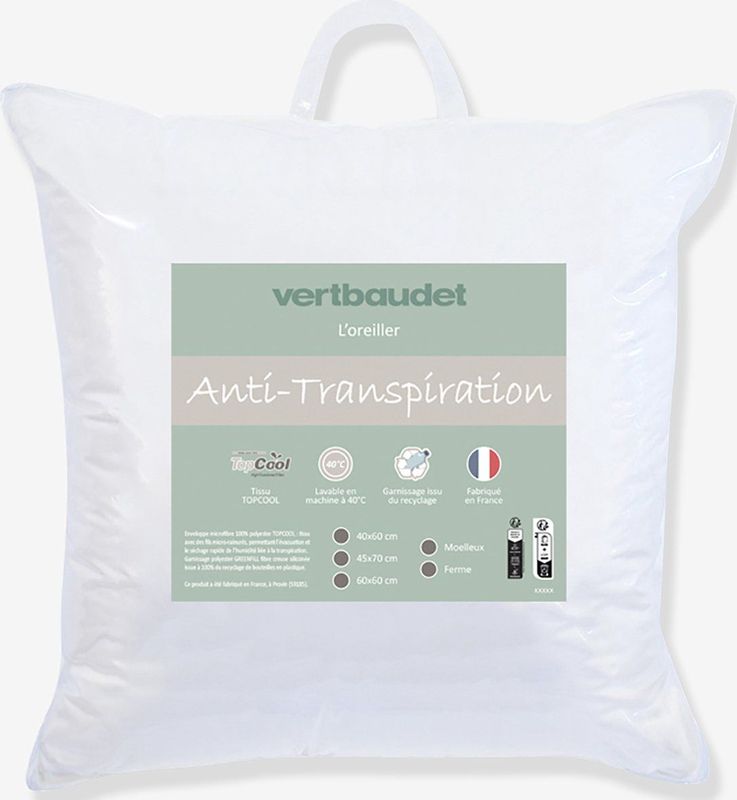 Vertbaudet - Zacht Microvezel Thermoregulerend Kussen - Wit - 100% Polyester Hoes, Greenfill Vulling