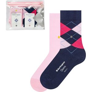 Burlington Travel Pouch cadeau geschenkset Katoen multipack sokken dames veelkleurig - Matt 36-41