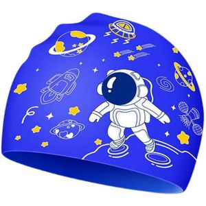 Kinderbadmuts - Kinder siliconen badmuts - Waterdichte cartoon badmuts voor kinderen van 5-12 jaar - Geschikt voor lang en kort haar