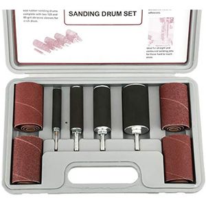 Rubber Sanding Drum Set, 20 Pcs Column Drill Sanding Drum Set, Sanding Sleeves with Case for DIY, Carpentry, Work