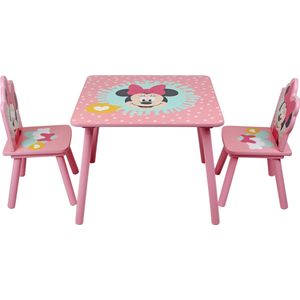 Disney - Minnie Mouse - Tafel + 2 Stoelen set - Kinderen