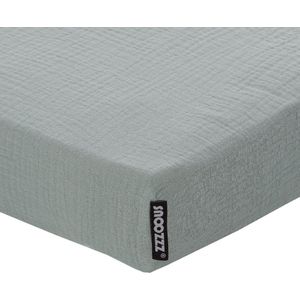 Snoozzz Hoeslaken Wieg - 40x80cm - 100% Hydrofiel Katoen - Stone