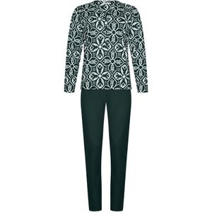 Pastunette Premium - Pyjama - Emerald - Katoen/Modal - Donkergroen/Wit - Maat 38