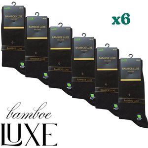 Livoni Bamboe -Heren - Bruin - sokken 6 paar. 40-44 - anti bacterieel - ademend -gezond