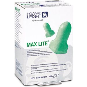 Oordoppen 500 paar - slapen studeren werken 38 db- Howard Leight Max Lite Oordoppen Navulling – Superzacht schuim –B – LS 500 dispenser – Comfort & Gehoorbescherming