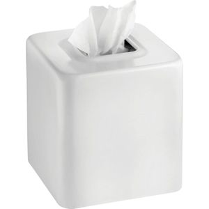 Tissue Box - Metalen Tissue Box voor Badkamer - Tissue Dispenser Ook geschikt voor dressoir of bureau - Wit Tissue Box - Metalen Tissue Box voor de Badkamer - Tissue Dispenser Ook geschikt voor een dressoir of bureau - Wit