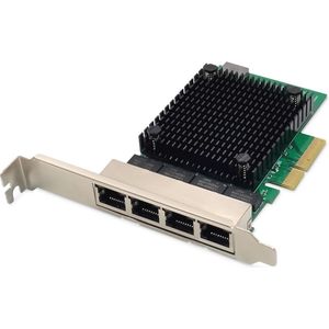 2,5 Gigabit Ethernet Server Netwerkkaart met 4 RJ45 Poorten en Hoge Snelheid