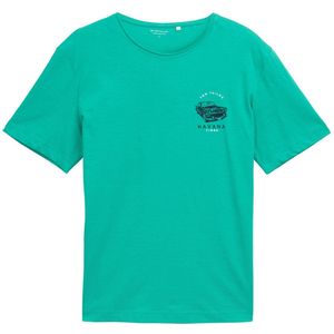 Tom Tailor - T-shirt - Heren - XXL - Groen - Katoen - 1046755