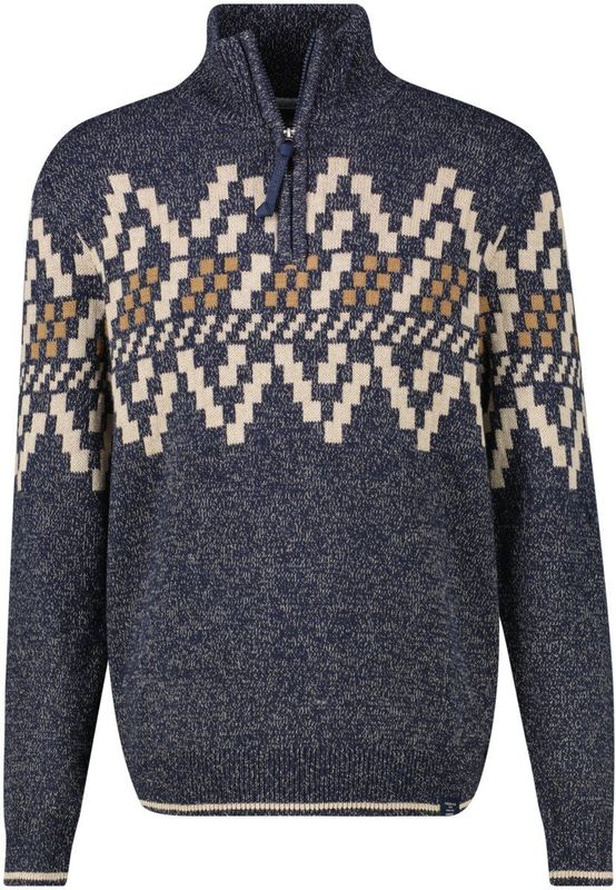 Regular fit gebreide pullover met schipperskraag