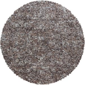 Ayyildiz - Enjoy - Rond Hoogpolig Vloerkleed - Beige - 160x160 cm
