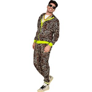 WIDMANN - Jaren '80 luipaard trainingspak kostuum voor volwassenen - XL
