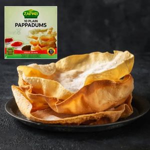 Zainab | 3 x 10 stuks Pappadums | klaar voor gebruik | Indiase cracker | Vegan, glutenvrij | multipack