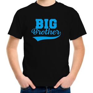 Big brother cadeau t-shirt zwart voor jongens / kinderen - Grote broer shirt - aankondiging zwangerschap 122/128