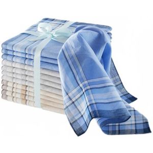 Puur katoenen geruite zakdoeken - pak van 12