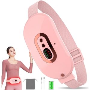 Periode Pijnbestrijding Machine-Draadloze Draagbare Menstruatie Verwarming Pad, Elektrische USB Kleine Periode Warmtepad, Roze Batterij Werkt Riem Simulator voor Endometriose Maagkrampen Rugpijn als
