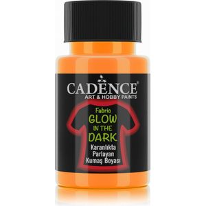 Cadence Glow in the Dark Textielverf 50 ml Oranje