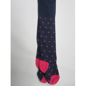 dirkje , collant , kousenbroek , marien met fuchia stip  12-18 maand