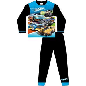 Hot Wheels - Kinderpyjama - Pyjama - Maat 110/116 - Zwart