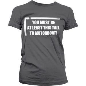 Hybris This Tall To Motorboat Girly Tee Damen T-Shirt Dark-Grey-S