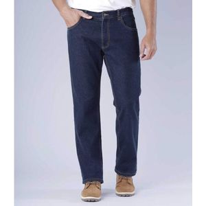 ATLAS FOR MEN - Donkerblauwe regular stretchjeans - Heren - Verkrijgbaar in grote maten - W28