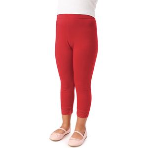 Merry Style Meisjes Leggings - Sport - Vrijetijdsbroek - Capri - Katoen - MS-MS10-228-LE - Rood - 116