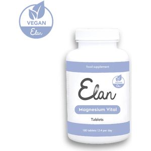 Elan Magnesium Vital (vegan) - Voor vermoeidheid, tegen stress en voor spieren - voedingssupplement 180 tabletten