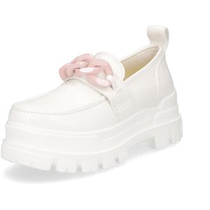 Buffalo dames plateau schoen Aspha wit