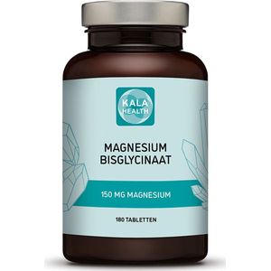 Magnesium Bisglycinaat - 180 Tabletten - Helpt bij vermoeidheid en draagt bij aan vitaliteit en een actieve levensstijl - Kala Health