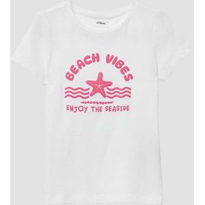 s.Oliver - T-Shirt - Katoen - Met Opdruk - Korte Mouwen