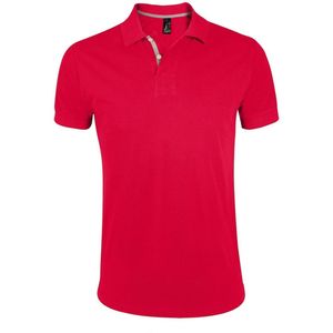 SOLS Heren Portland korte mouw Pique Polo Shirt (Rood)
