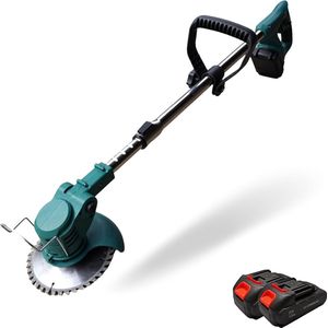 MKSS® Zweefmaaier - Bosmaaier Electrisch - Grastrimmer met Accu - Grasmaaier - Handmaaier - Blauw