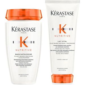 Kerastase Nutritive Bain Satin Riche 250ml + Lait Vital 200ml