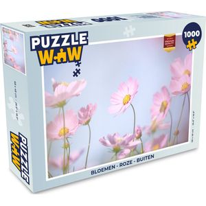 Puzzel Bloemen - Roze - Buiten - Natuur - Legpuzzel - Puzzel 1000 stukjes volwassenen