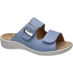 Solidus -Dames - blauw licht - slippers & muiltjes - maat 38.5